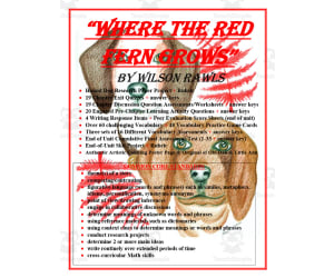 Where The Red Fern Grows Novel Study Unit