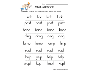 Which is Different Worksheet