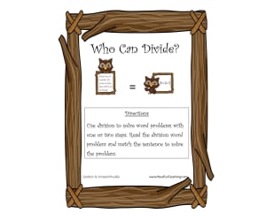 Who Can Divide Word Problems Activity