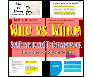 Who vs Whom: SAT and ACT Grammar