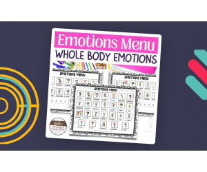 Whole Body Emotions Menu-- Reference Poster and Feelings Chart