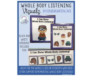 Whole Body Listening – Visual Reminder Cards