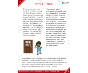 Who's There? Short Story | Advanced Lesson Plan