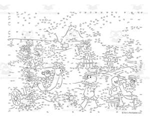 Wild West Animals Dot-to-Dot