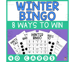 Winter Bingo (40 Cards, 8 Ways to Win)