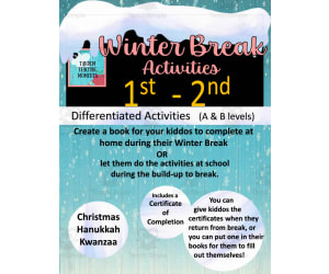 Winter Break Activity Package for 1st & 2nd Grade