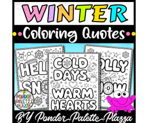 Winter Coloring Quotes - Set 2