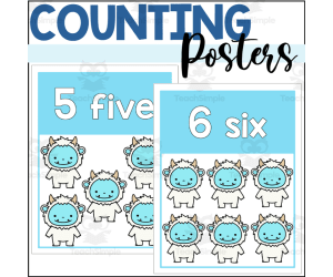 Winter Counting Posters 1-10 with Yetis