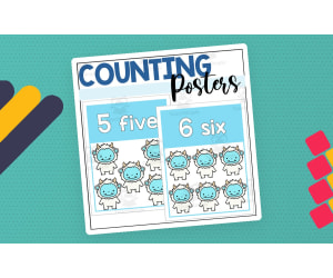 Winter Counting Posters 1-10 with Yetis