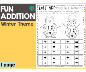 Winter Fun Addition (1-5)