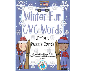 Winter Fun CVC Puzzle Cards