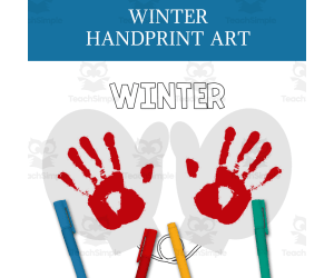 Winter Handprint Art, DIY Mitten Craft