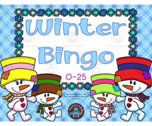 Winter Math Bingo
