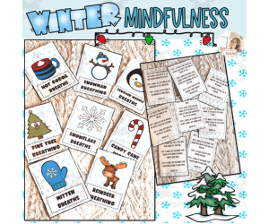 Winter Mindful Breathing Exercises | Winter Mindfulness | Transition Tools | Coping Skills for Kids | Coping Strategies