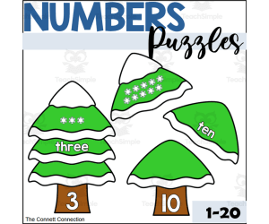 Winter Number Puzzles 1-20