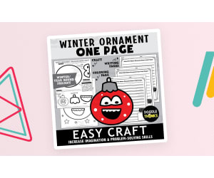 Winter Ornament Design One Page Paper Craft Art Activities