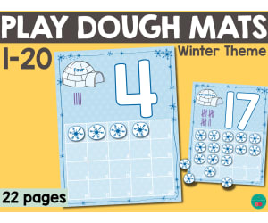 Winter Playdough Mats 1-20