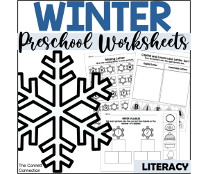 Winter Preschool Literacy Worksheets
