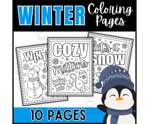 Winter Printable Coloring Pages for Children