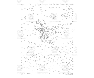 Winter Skiing Extreme Difficulty Dot-to-Dot / Connect the Dots