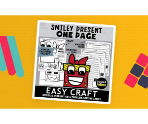 Winter Smiley Present One Page Paper Craft Art Activities