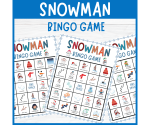 Winter Snowman Bingo Game |  Fun Holiday Seasonal Classroom Activities