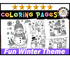 Winter  Snowman Coloring Pages | Winter Snow Coloring Pages