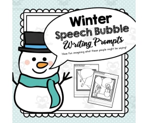 Winter Speech Bubble Writing Prompts | Creative Writing