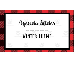 Winter Themed Daily Agenda Slide Template
