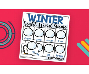 Winter Where's the Penguin First Grade Sight Word Game