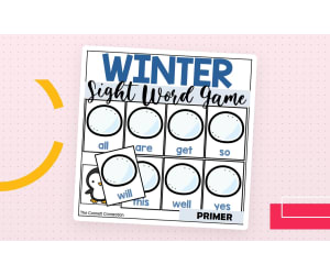 Winter Where's the Penguin Primer Sight Word Game