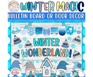 Winter Wonderland!: Gnome Winter Bulletin Board or Door Decor Kit