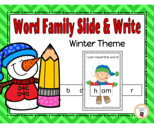Winter Word Family Slide & Write