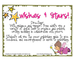 Wishes and Stars Peer Publishing Activity