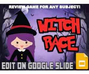 Witch Race Review Game (Google Slides)