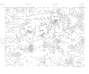 Wolf Extreme Connect the Dots / Dot-to-Dot PDF - 1000 Dots!