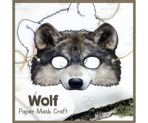 Wolf Paper Mask