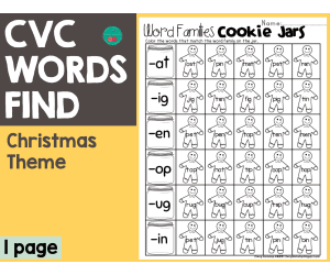 Word Families Cookie Jar CVC