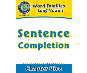 Word Families - Long Vowels: Sentence Completion