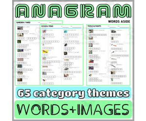 Word Games Puzzles Anagram Themes