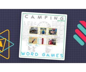 Word Games with Puzzles | Crossword Wordsearch Anagram | CAMPING