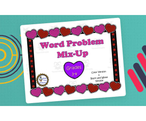 Word Problem Mix-Up - Hearts Theme