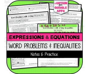 Word Problems with 2-Step Inequalities NOTES & PRACTICE
