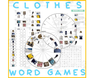 Word Puzzles Crossword Wordsearch Anagram CLOTHES