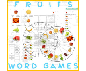 Word Puzzles Crossword Wordsearch Anagram FRUITS