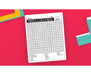 Properties & States of Matter Word Search