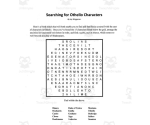 Word Search: Searching for Othello Characters