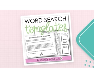 Word Search Templates, EDITABLE