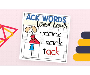 Word Wall Cards: ACK Words