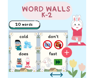 Word Wall Sight Words for Grades K–2